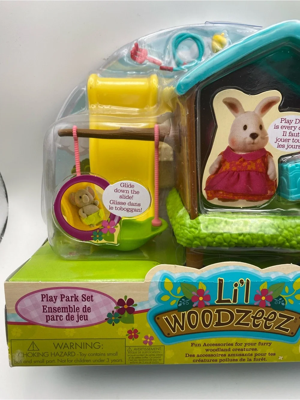 Li'l Woodzeez Play Park Set - Teal, Yellow & Pink